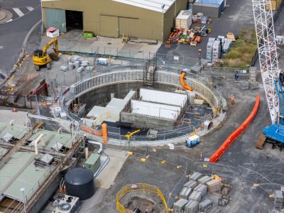 Macquarie Point pump station taking shape February 2026