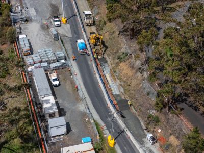 New outfall pipeline works at Selfs Point.